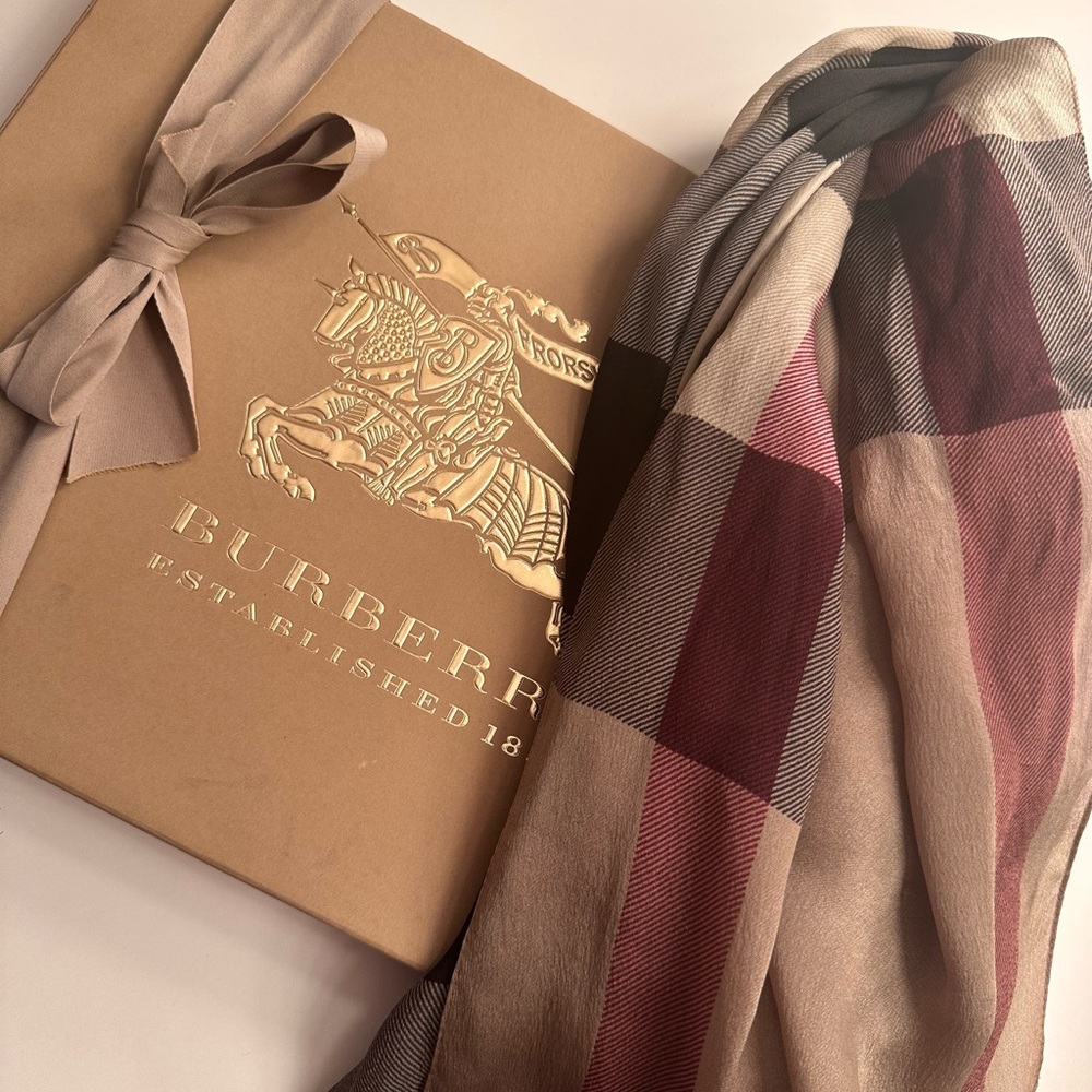 Burberry Satin Silk Scarf